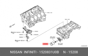 Фильтр масляный NISSAN 15208-31U0B 1520831U0B NISSAN