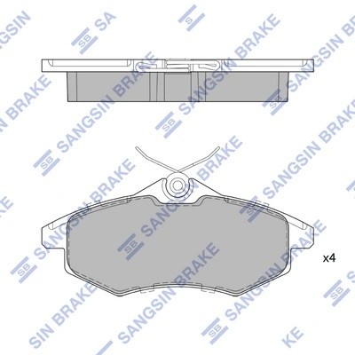 Колодки тормозные дисковые CitroenC2/C3 1.1i/1.4i/1.4HDi 02 SP1747 SP1747 SANGSIN