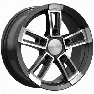 Скад Тор 15.0 / 6.5J PCD 5x139.70 ET 40.00 ЦО 98.50 Литой / Черный с полированно 1790005 SKAD