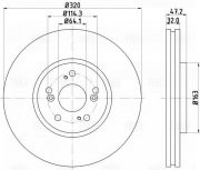 Диск торм. Honda Accord (08-) перед. d=320 (DF 230111)  2шт DF230111 TRIALLI
