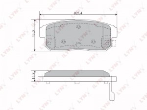 Колодки тормозные дисковые задние BD-5719 LYNXAUTO
