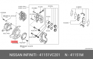 КОЖУХ ТОРМОЗНОГО ДИСКА 41151-VC201 41151-VC201 NISSAN