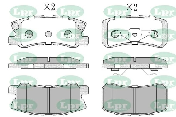 Комплект тормозных колодок 05P954 05P954 LPR