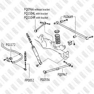 сайлентблок рычага заднего продольного!\Toyota Land Cruiser/ Prado 120 02-09 FG0556 FIXAR