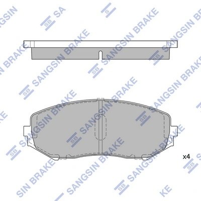 Колодки тормозные дисковые Suzuki Grand Vitara 1.6VVT/2.0i JLX/1.9DDiS/2.0DLXi 0 SP1416 SANGSIN