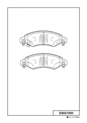 Колодки тормозные диск. с антискрипн.пласт. D9051MH D9051MH MK KASHIYAMA