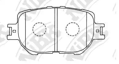 Колодки тормозные TOYOTA Crown (15-) передние (4шт.) NIBK PN1550 NIBK