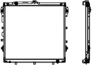 Радиатор TOYOTA Sequoia,Tundra (07-) охлаждения двигателя SAKURA 34618516 SAKURA