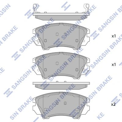 Колодки тормозные OPEL Astra J GTC,Insignia,Zafira C передние (R17) (4шт.) SANGS SP2175 SANGSIN