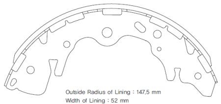 Колодки тормозные KIA Carnival (04-05) задние барабанные (4шт.) SANGSIN SA136 SANGSIN