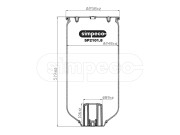 Пневморессора (без стакана) SCHMITZ о.н.750999 вер. CONTITECH (SP2101.8010) SP21018010 SIMPECO