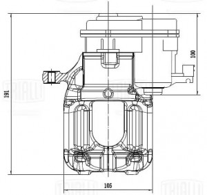 Суппорт торм. BMW 5 F10/F11/F07 (10-) зад. лев. d=44мм (а/м с EPB) (CF 052311) CF052311 TRIALLI