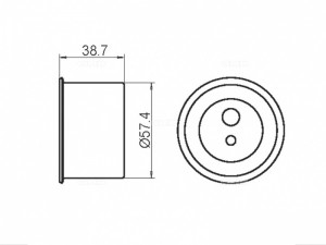 Ролик ГРМ HYUNDAI Coupe,Santa Fe,Sonata,Tucson KIA Magentis,Sportage обводной GM GT10111 GMB