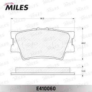 Колодки тормозные задние (Смесь Low-Metallic) (TOYOTA CAMRY (V40, V50), RAV4 III E410060 MILES