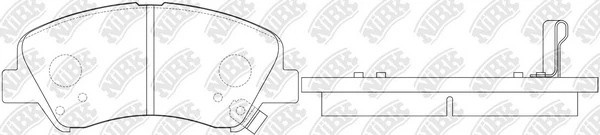 Колодки тормозные HYUNDAI Solaris (11-) KIA Rio (11-) передние (4шт.) NIBK PN0537S NIBK