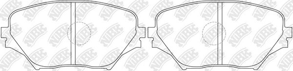 Колодки тормозные TOYOTA Rav 4 (00-05) передние (4шт.) NIBK PN1447 NIBK