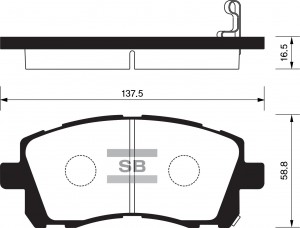 Колодки тормозные дисковые Subaru Forester 2.0 02/Legacy2.5i 4WD 96-99 SP1225 SP1225 SANGSIN
