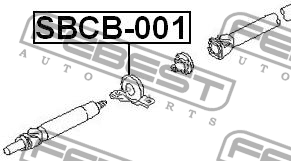 Подшипник опоры карданного вала SUBARU LEGASY 93-03 SBCB-001 SBCB-001 FEBEST