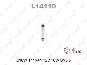 C10W 12V-10W - 41 ММ SV8,5-8 L14110 LYNXAUTO
