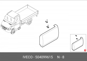 панель кабины! левая боковая нижняя\IVECO Daily S-2006/S-2000/S-2009 504099615 IVECO