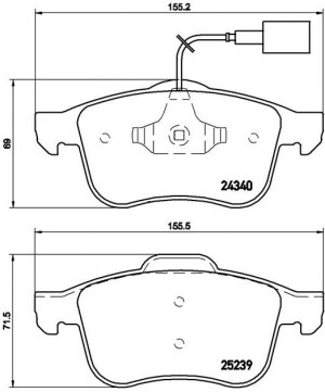 P23132 колодки дисковые передние!\ Alfa Romeo Giulietta, Dodge Dart 1.4/2.0i/JTD P23132 BREMBO