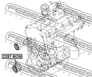 Ролик натяжной KIA BONGO III 2287-BON 2287-BON FEBEST