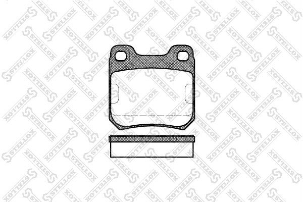 Колодки тормозные OPEL Omega A (86-94) задние (4шт.) STELLOX 250-000-SX STELLOX