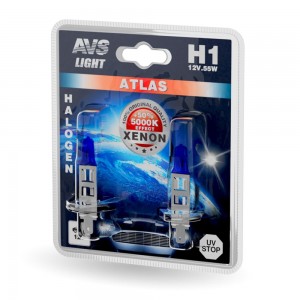 к-т ламп! (H1) 55W 12V ATLAS 5000K блистер 2шт.\ A78564S AVS