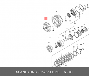 Гидротрансформатор SSANGYONG Actyon (08-),Kyron (08-),Actyon Sport (08-) АКПП (M 0578-511060 SSANG YONG