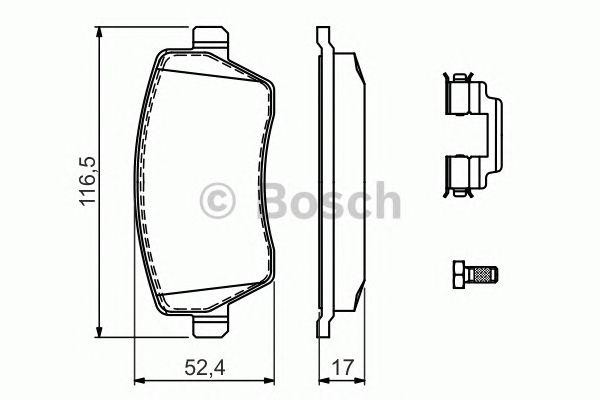 Колодки тормозные ЛАДА Vesta,Largus RENAULT Logan,Clio NISSAN Micra,Note передни 0986494592 BOSCH