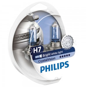 Лампа набор 12V H7 55W + W5W/T105 PX26d бокс (2шт.+2шт.) Crystal Vision PHILIPS 12972CVSM PHILIPS
