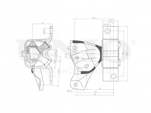 Опора двигателя правая RMP-15044 UNIO