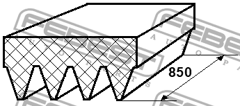 Ремень поликлиновой 4 клина 88126-4L850 88126-4L850 FEBEST
