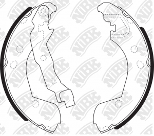 Колодки тормозные NISSAN Micra (K12E) RENAULT Clio задние (4шт.) NIBK FN1255 NIBK