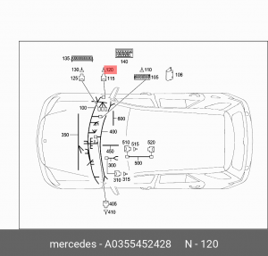 ШТЕКЕР A0355452428 MERCEDES BENZ