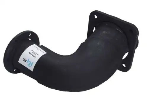 Патрубок КАМАЗ-ЕВРО приемный левый (под 6 шпилек) нержавейка MEGAPOWER 120-12-018 MEGA POWER