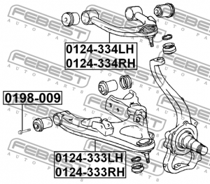 Рычаг передн верхн правый TOYOTA LAND CRUISER 100 (HDJ101/UZJ100) 0124-334RH 0124-334RH FEBEST