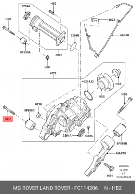 болт переднего рычага! M14x100\ Land Rover Discovery/Range Rover/Range Rover Spo FC114206 LAND ROVER