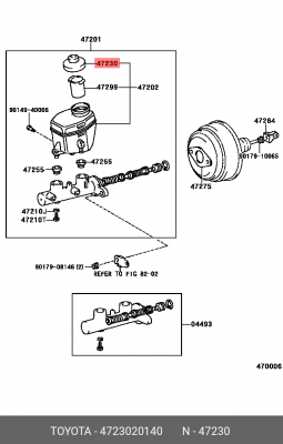 Крышка тормозного бачка 47230-20140 47230-20140 TOYOTA