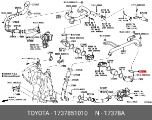 TOYOTA LAND CRUISER (200) (2008>) 17378-51010 TOYOTA