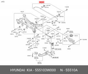 стабилизатор поперечной устойчивости!\ Hyundai IX35 555103W000 HYUNDAI