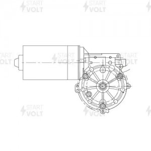 Моторедуктор стеклооч. для а/м Mercedes-Benz C W202 (93-) (4PIN) (перед.) (VWF 1 VWF 1505 START VOLT