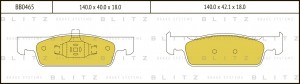 Колодки тормозные дисковые передние RENAULT Clio/Logan/Sandero 12- BB0465 BB0465 BLITZ
