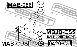 Сайлентблок MAB-CUS MAB-CUS FEBEST