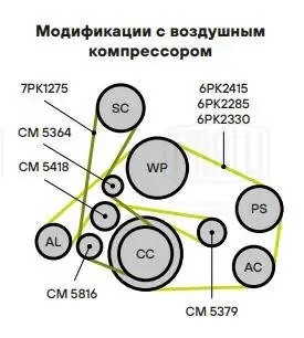 Ролик привод. ремня Audi A6 (11-)/Q7 (15-) 3.0TFSi (с натяж. мех.) компрессора ( CM5816 TRIALLI