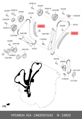 УСПОКОИТЕЛЬ ЦЕПИ 248203CGA3 MOBIS