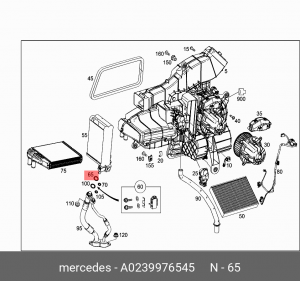 кольцо уплотнительное! \ MB A 023 997 65 45 MERCEDES BENZ