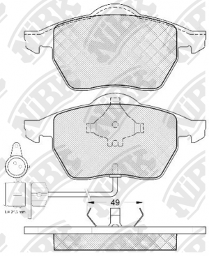 Колодки передние (AUDI 100/A6 (C4)) (с датчиком) PN0300W PN0300W NIBK