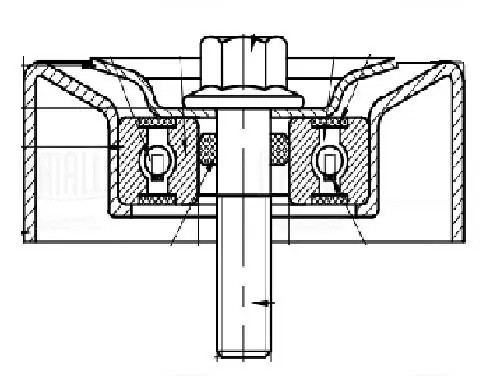 Ролик привод. ремня Hyundai Santa Fe (06-) 2.7i (опор.) (CM 3039) CM3039 TRIALLI