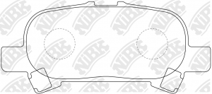 Колодки тормозные TOYOTA Avalon (99-05) задние (4шт.) NIBK PN0427 NIBK
